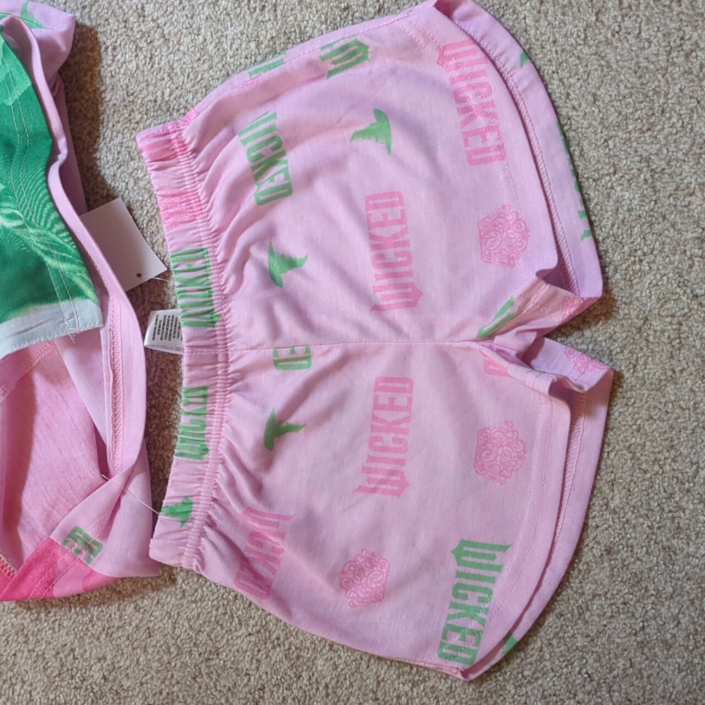 Wicked Pink and Green Short Sleeve Kids Pajama Set - Picture 6 of 7